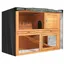 Couvercle de la cabane à lapins étanche grand jardin double couvercle de la cage à lapins pour animaux de compagnie 122x50x10