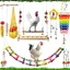 Ensemble de 10 jouets suspendus pour poulailler - Jouets pour poules - Accessoires pour poules - Balançoires - Échelles - Jouets à