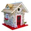Maison et mangeoire pour oiseaux 2 en 1 - Perchoir en acier inoxydable + charnières - Protection amovible - Merles bleus moineaux