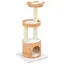 Arbre à chat - vidaXL - Bois de saule - Griffoir sisal - 94 cm - Brun