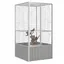 （Haute qualité）Gris Cage à oiseaux Gris 111x107x2115cm Acier galvaniséPoids 28.1 Kg_729715