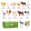 Jouets modèles animaux grands modèles miniatures réalistes avec clôtures assemblées adaptés aux enfants et aux adultesv