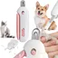 Coupe-ongles pour chat avec ouverture réglable,coupe-griffes pour chien avec 4 vitesses et lime à ongles,outil de toilettage(rose)