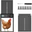 Porte poulailler automatique - PZCC - Programmable - Aluminium - Tanche - Noir
