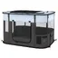 Parc enclos pliable pour chien chat petits animaux en tissu Oxford avec rangement 94 x 74 x 60 cm gris et noir