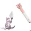 Jouets Interactifs pour Chat avec Pointeur LED Interactif Jeu Chat Plume Rétractable Baguettes de Teaser Jouets pour lEntraî