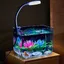 1 Aquarium Polystyrène Lampe de serrage 3W Transparent Design carré Salon Bureau .
