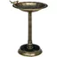 Bain doiseaux Abreuvoir mangeoire pour Oiseaux jardinière 2 en 1 dim. Ø 50 x 72H cm polypropylène Bronze Antique