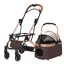 Poussette pour Chien Pliable - Chariot à 4 Roues avec Structure en acier au carbone, Panier amovible, Panier de Rangement