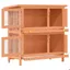 Clapier dextérieur pour petits animaux - WIENS - 4 portes - 90x45x89 cm - Bois de sapin massif - Treillis métallique