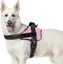 Harnais Chien Harnais Anti Traction pour Chien Réfléchissant Réglable Respirant Facile à Mettre avec Poignée Contrôle Rose XL