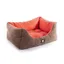 Panier pour chien et chat suedine Martin Sellier Domino - Marron - 60x46 cm