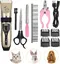 Tondeuse professionnelle pour chien et chat à poils longs et épais, électrique silencieuse, sans fil, Rechargeable, avec ciseaux et