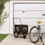 vidaXL Remorque de vélo pour animaux - Noir