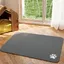 Tapis dalimentation pour animaux - Gris foncé 50x80cm  Tapis absorbant  tapis anti-taches pour gamelle de chat