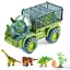 Jouet Camion Dinosaure pour Enfants Camion Dinosaure Voiture de Transport Triceratops avec 3 Figurines de Dinosaures