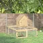 Clapier cage à lapin villa pour lapin en bois 2 niveaux avec aire de course rampe et portes verouillables 1515 x 106 x 97 cm