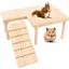 1 Plateforme Bois Échelle Escalade Bois Naturel Accessoire Cage Hamster Rat Souris .