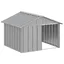 “Winter SaleTOP niche pour chien polyvalente jouerr Gris - Niche pour chien Gris 1165x103x815cm Acier galvanisé PRO86062