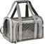 Sac de Transport Chat Chien, Matelas Souple, Respirant et Pliable, Caisse de Transport Respirant pour Petit Chien Chat, Gris