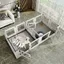Enclos Chien en taille jumulée double XXL Intérieur Caisse de Mise Bas avec le séparateur - 239.2x120x60