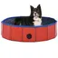 （30009）Piscine pliable pour chien/animaux de compagnie -s - Baignoire animaux de compagnie Rouge 80x20 cm PVC