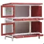 Clapier dextérieur 4 portes - vidaXL - bois de sapin massif - rouge et blanc - 38 x 77 x 795 cm - résistante aux intempéries vej62