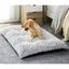 Lit pour grand chien – coussin résistant antidérapant et lavable gris clair 100x70x10 cm