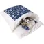 Petits nids pour Animaux Chat Chien Grotte Sac Couchage Chat Chat XXL Nid Chaud Maison pour Chat Pliable Niche a bleu 55* CORBEILLE