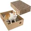 (Lot de 5) Griffoir pour Chat Carton - 24 x 33 cm - Grattoir Chat Carton Réversible - Griffoir Chat Carton Intérieur Ondulé