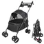 Animaux Voyage Poussette - avec Sac de Rangement et Housse de Pluie Poussette Buggy pour Chien Pet Stroller avec Porte-gobelet