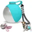 Gourde portable 2-en-1 pour chiens– Bouteille deau et bol à eau intégré anti-fuite matériau sûr et non toxique pour la