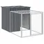 Poulailler enclos cage poules avec cour 110 x 201 x 110 cm acier galvanisé anthracite 02_0043940