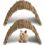 Lot de 2 Accessoires rongeurs Bois de saule Pont tunnel flexible Jouet naturel Pour cage lapin hamster .