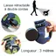Laisse Rétractable à Double Corde 3M bleu marine – 2 chiens ≤8 kg LED pivot 360° anti-nœuds bandes réfléchissantes