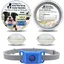 Pets Collier Anti Puce et Tique Chien Chat Pendentif Répulsif aux Huiles Essentielles avec 2 Capsules RemplaçablesRéglableBleu
