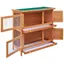 Bon plan Clapier Lapins Petit enclos - JILI HOT - Clapier dextérieur - Enclos pour petits animaux 4 portes - Bois - Pour Jardin