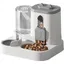 Distributeur Croquettes Chat Abreuvoir et alimentateur Automatique pour Chats Chiens Mangeoirs et Abreuvoirs1L et 300ml