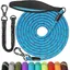 Longe pour Chien avec Cordon Elastique Deux Façons utiliser 3M 5M 10M 15M 20M 30M Laisse de Dressage 10M × 8MM Bleu BLEU CORDE