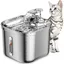 Fontaine Eau Chat - Acier Inoxydable - Ultra-Silencieuse - 22L - Lavable au Lave-Vaisselle - Fentre de niveau visible -