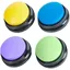 Lot de 4 Boutons Enregistrables pour Chien - Communication Interactive avec Messages PersonnalisésFacile à Utiliser et à