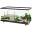 Aquarium Tortue en Verre 50L avec Plateforme de Bronzage Drainage Facile et Thermomètre Autocollant - 60x30x32 cm