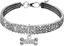 Collier pour animaux de compagnie paillettes cristal élastique strass collier de chat pour petits chiens M blanc