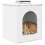 Maison pour chat minimaliste - vidaXL - bois dingénierie - blanc - 53 x 52 x 62 cm - Capacité 60 kg - usage intérieur ipx81l741