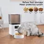 Mangeoire Automatique Connectée pour Chat et Chien 5L Distributeur de Nourriture Intelligent WiFi avec Caméra Acier Inoxydable