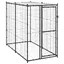 Solde 2026parc polyvalent/grande cage pour chien Noir - Chenil dextérieur pour chiens Acier avec toit 110x220x180cm 27.8 Kg 52033