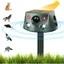 Répulsif Ultrason Extérieur Solaire -  - 6 Modes Réglables USB/IP66 - Anti Chats Chiens Rongeurs - Étanche LED
