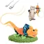 Jouet électrique en Peluche de lézard pour Chat - Véritable Balancement et gazouillement - Amusement interactif à Suspendre