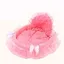 Coussin doux en dentelle pour chiot chat ou chien motif nœud papillon princesse rose et violet (46 x 43 cm rose)