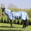 Couverture anti-mouches pour cheval avec couvre-cou York - Bleu - 135 cm